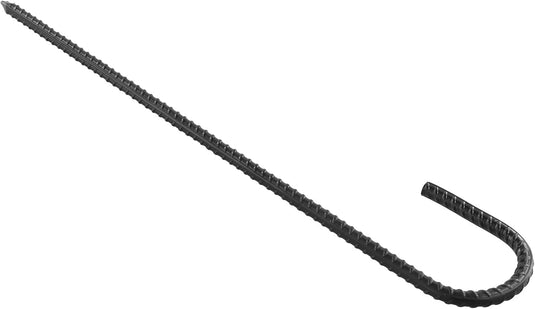 Grondankers 12 stuks 40 cm met J-haak van staal – trampoline haringen – stormankers