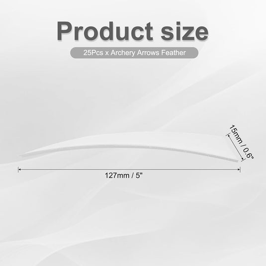 Lotki do strzał, 25 sztuk, 100 mm, z prawdziwych piór indyka – pióra do opierzenia strzał – zapasowe pióra do strzał drewnianych i węglowych