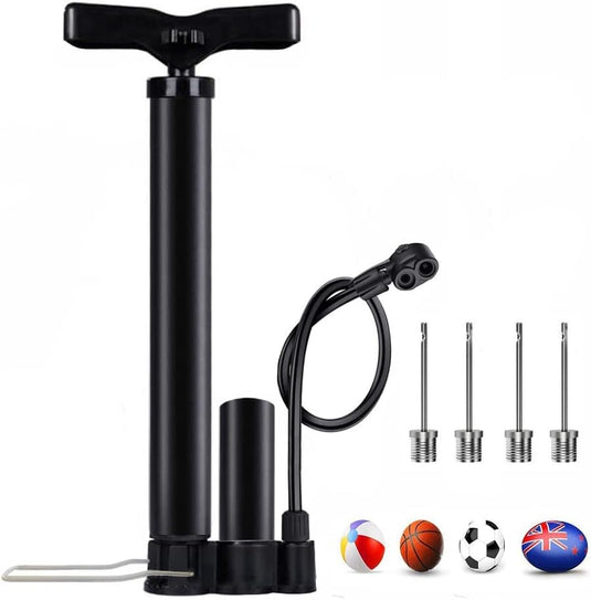 High Pressure Bike Floor Pump, Bicycle Pump, Bike Pump, Stand Pump 160PSI with Presta &Schrader Valves, Bike Air Pump with Ball Pump Needle for Bike Basketball