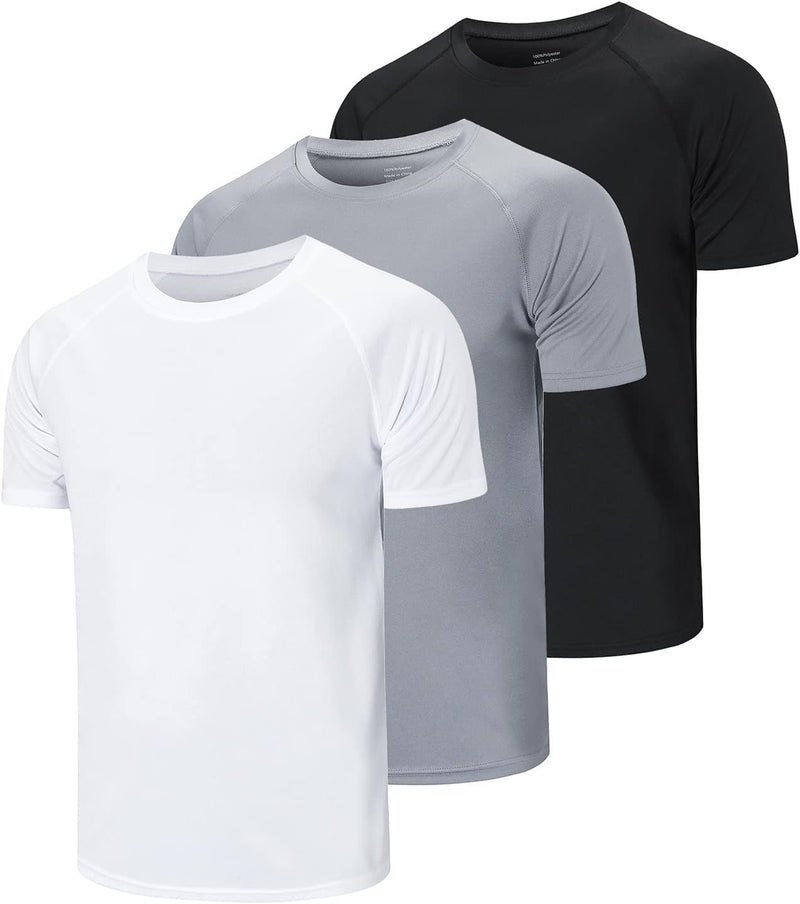 Chargez l'image dans la visionneuse de la galerie, Heren sportshirts 3 of 5 stuks sneldrogend en ademend – fitness shirt – hardloopshirt
