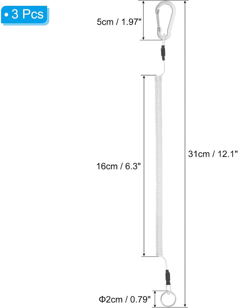 Chargez l'image dans la visionneuse de la galerie, Spiraalkoorden 3 stuks uitschuifbaar tot 150 cm met clip groen – veiligheidslijnen – outdoor accessoires
