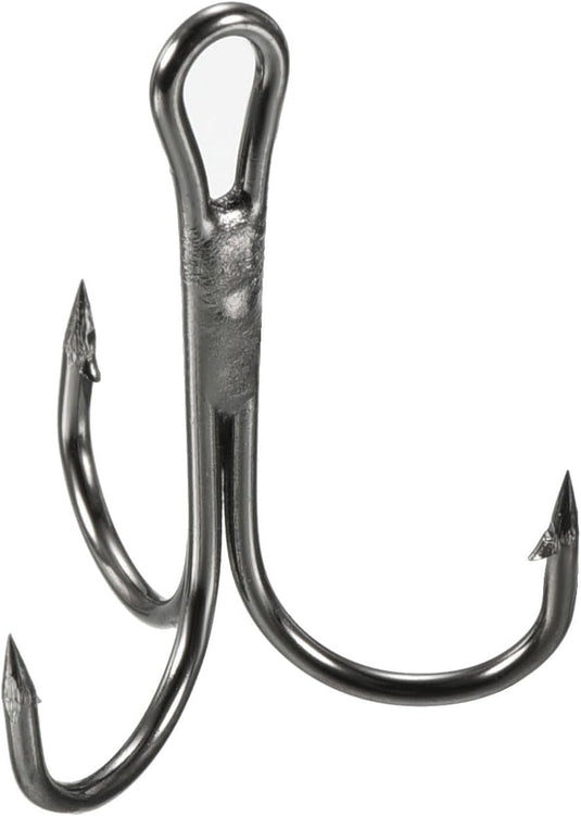 Dreggen 10 stuks maat 1/0 van koolstofstaal zwart – drievoudige vishaken – visaccessoires