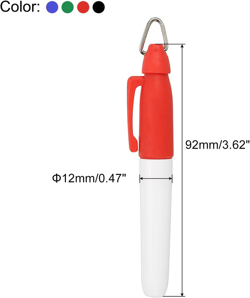 Chargez l'image dans la visionneuse de la galerie, Mini permanente markers 4 stuks met clip in 4 kleuren – golfbal markers – markeerstiften
