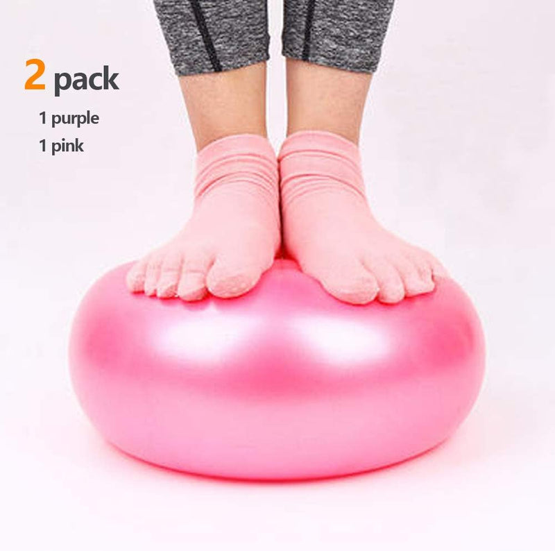 Laden Sie das Bild in Galerie -Viewer, Pilatesballen set van 2 stuks 25 cm paars roze
