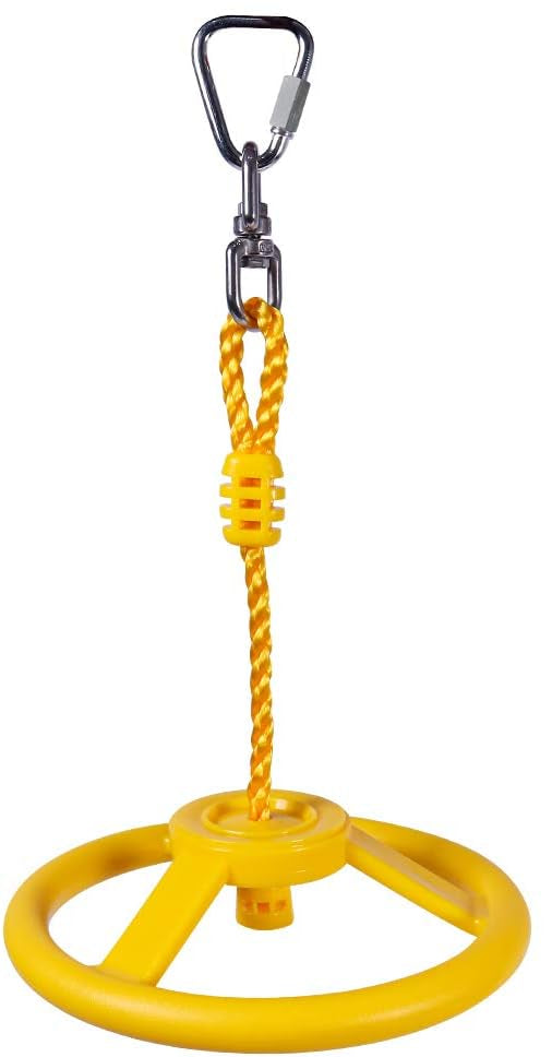 Załaduj obraz w przeglądarce galerii, Koło ninja do wspinaczki o średnicy 26 cm z metalowym karabińczykiem do slackline'u i toru przeszkód – koło do zawieszania – tor wspinaczkowy
