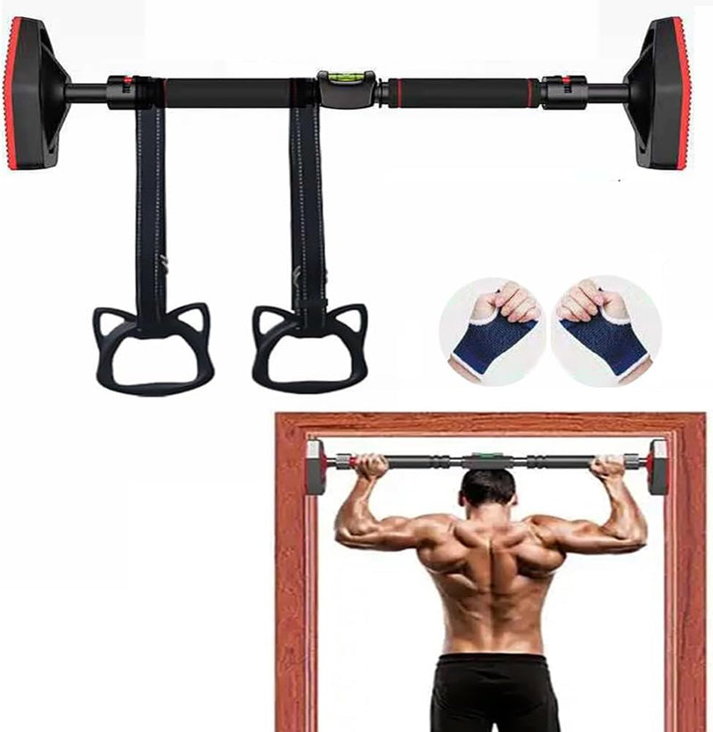 Laad afbeelding in Galerijviewer, Verstelbare optrekstang 120-170 cm zonder boren met waterpas – pull-up bar – krachttraining
