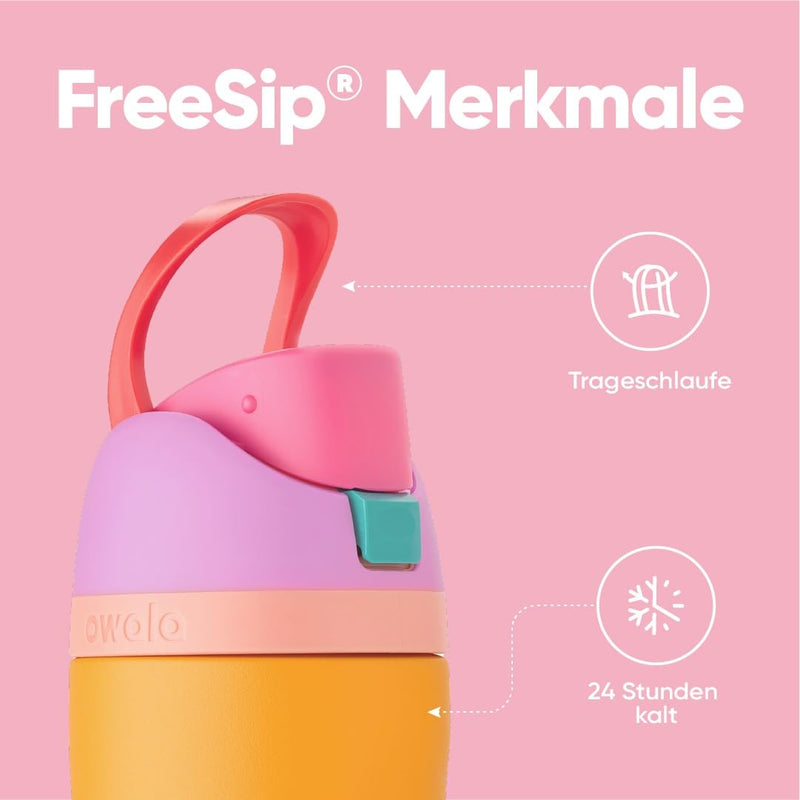 Load image into Gallery viewer, Owala FreeSip Isolierte Edelstahl-Trinkflasche, 710ml, Iced Breeze
