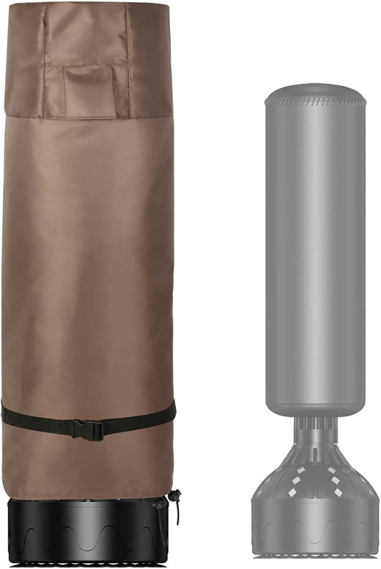 Waterdichte beschermhoes voor staande bokszak 40 x 145 cm bruin