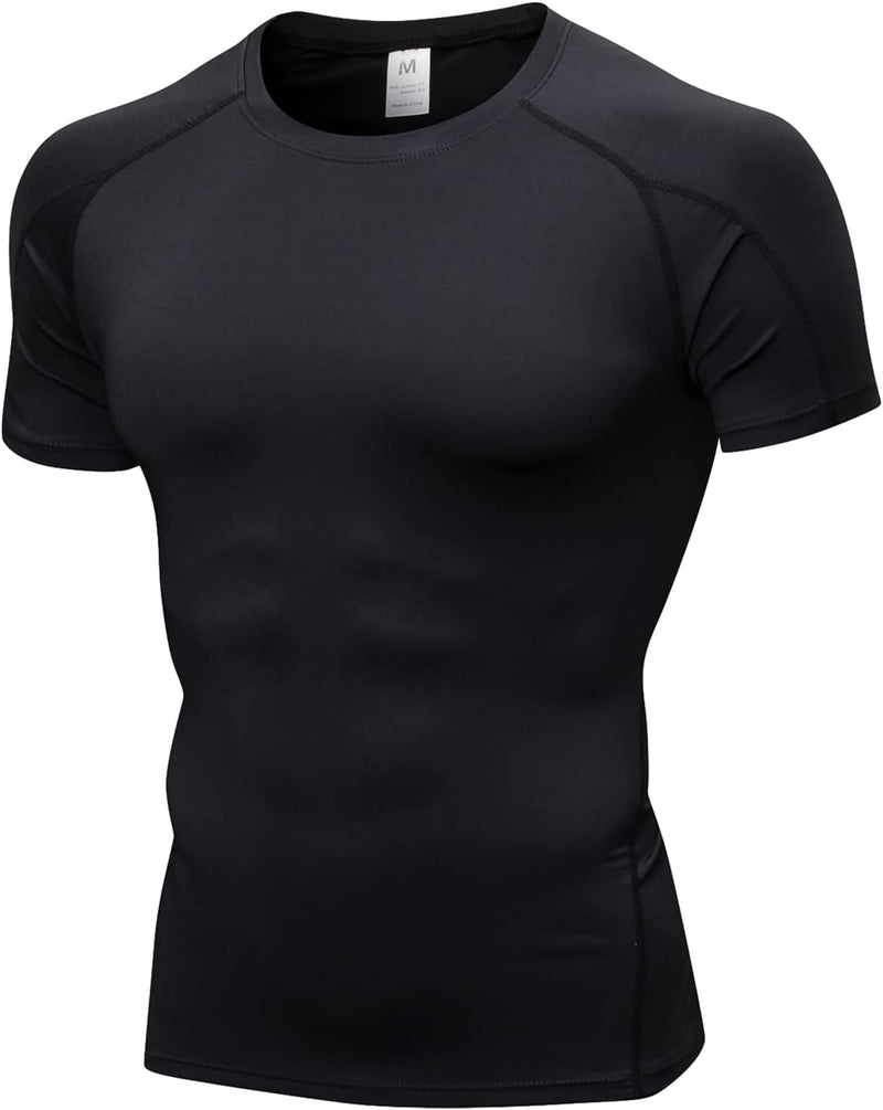 Laad afbeelding in Galerijviewer, Heren compressieshirt korte mouwen functioneel shirt sneldrogend loopshirt sportshirt fitnessshirt voor mannen
