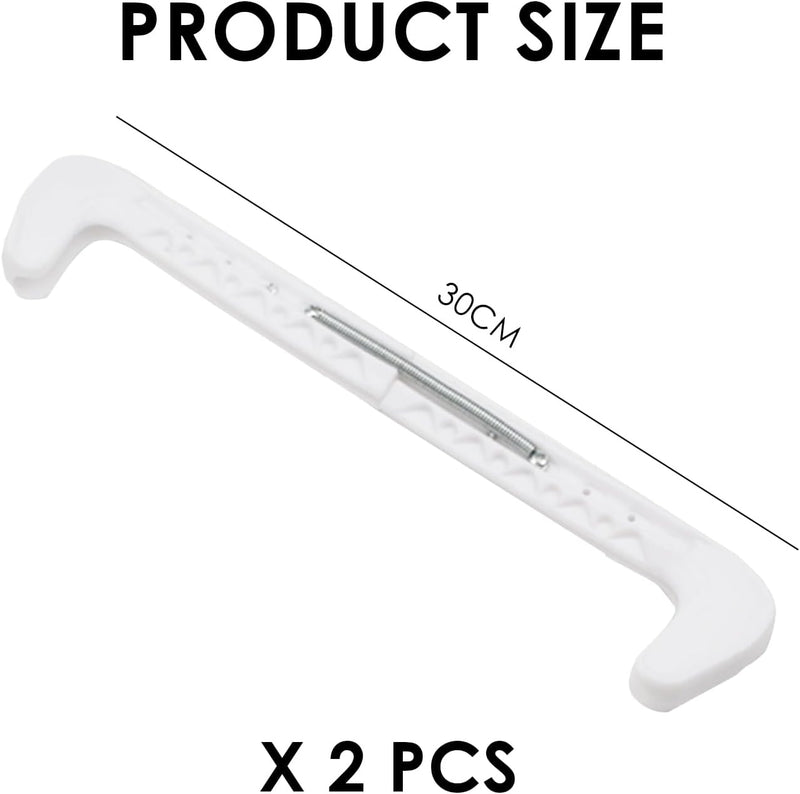 Load image into Gallery viewer, Verstelbare schaatsbeschermers wit 30 cm – 1 paar
