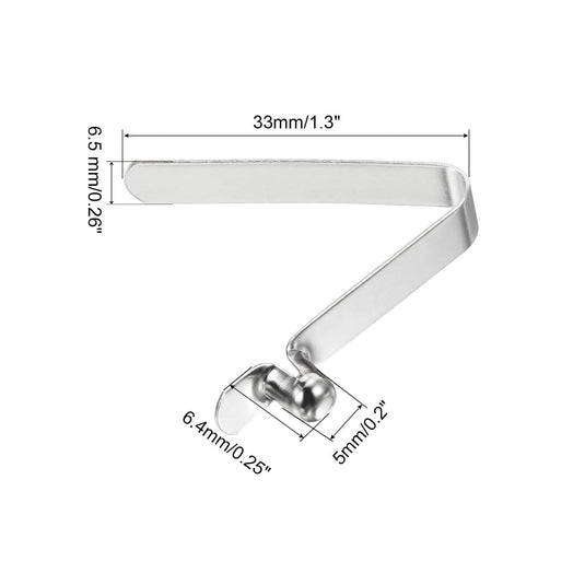Drukknop veerclips 6 stuks 10,5 x 7,5 mm van staal – buisclips – kajak camping accessoires