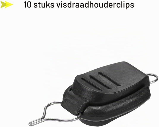 Vislijnhouders 10 stuks voor baitcasting molens zwart – lijnclips – vislijn stoppers – hengelsport onderdelen