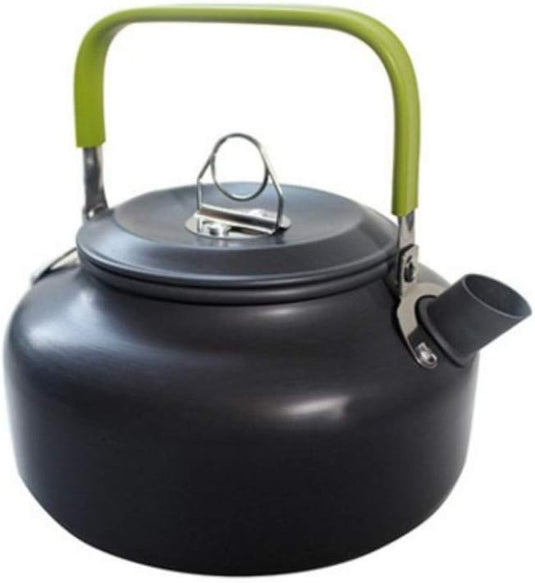 JZK Camp Cookware 2-3 People Set, Pan Pot Teapot Lightweight Outdoor Portable Camping Cooker Set for Trekking Hiking BBQ Picnic Campfire