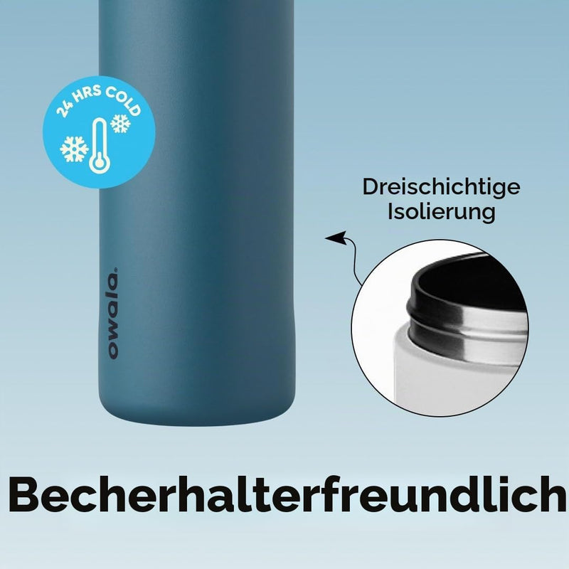 Load image into Gallery viewer, Owala FreeSip Isolierte Edelstahl-Trinkflasche, 710ml, Iced Breeze
