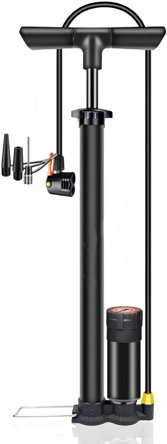 Chargez l'image dans la visionneuse de la galerie, Fietspomp met manometer tot 160 PSI voor Presta en Schrader ventielen – vloerpomp – luchtpomp
