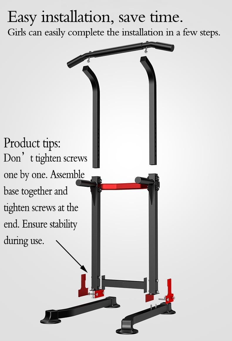 Laden Sie das Bild in Galerie -Viewer, Power tower met verstelbare optrekstang en dip station tot 150 kg – pull-up bar – krachtstation
