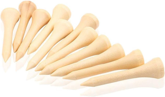 Houten golftees 100 stuks 42 mm voor golfballen en afslagtraining – golfpinnetjes – driving range