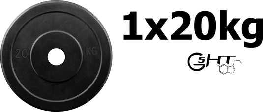 Rubberen gietijzeren schijven G5 HT SPORT Ø gat 25 mm voor sportschool en thuisgymnastiek van 0,5 tot 20 kg voor stuur en halters