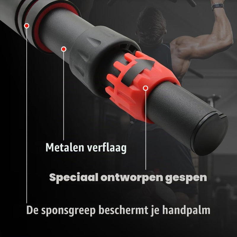 Laden Sie das Bild in Galerie -Viewer, Verstelbare optrekstang voor deurkozijn zonder boren tot 250 kg – pull-up bar – krachttraining
