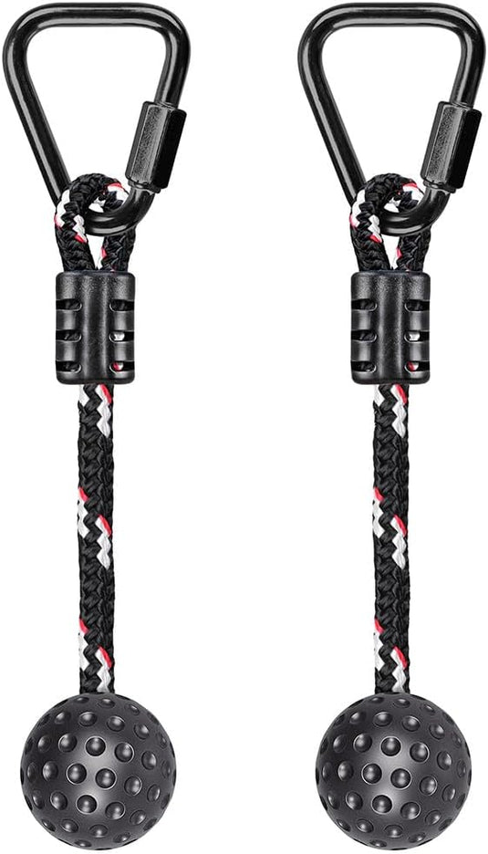 Drewniane drążki do zwisania, 2 sztuki, 35 cm, z linami do zawieszania i karabińczykami – tor ninja – akcesoria do wspinaczki