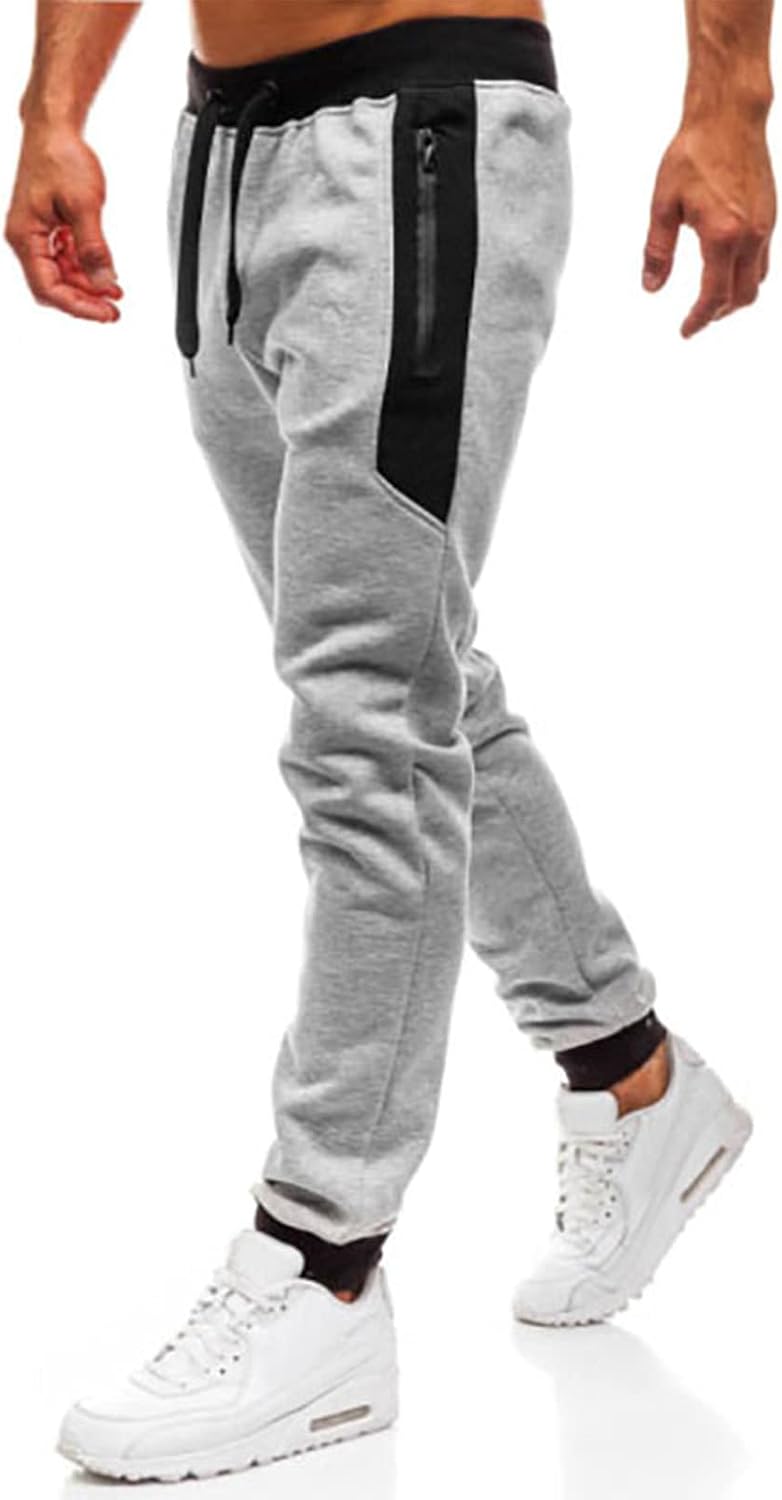 Laad afbeelding in Galerijviewer, Heren joggingbroek van katoenmix met zakken en print – sportbroek – trainingsbroek
