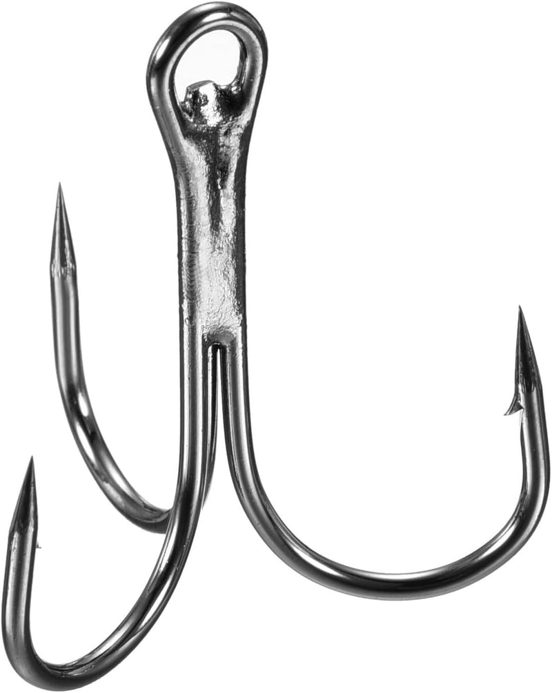 Chargez l'image dans la visionneuse de la galerie, Hameçons triples, 10 pièces, taille 1/0, en acier au carbone noir – hameçons triples – accessoires de pêche
