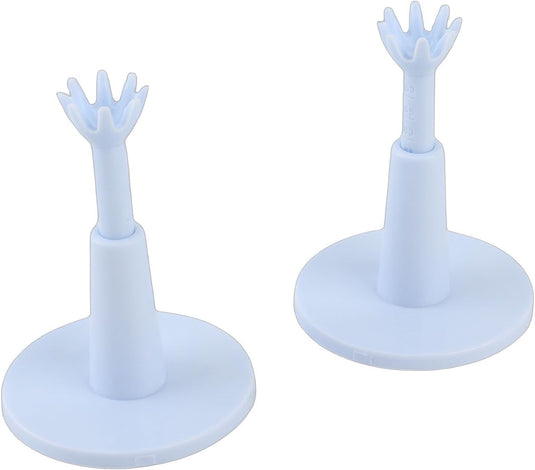 Verstelbare golftees 2 stuks van kunststof met rubberen balhouder 53 tot 73 mm – golfafslag – golftraining