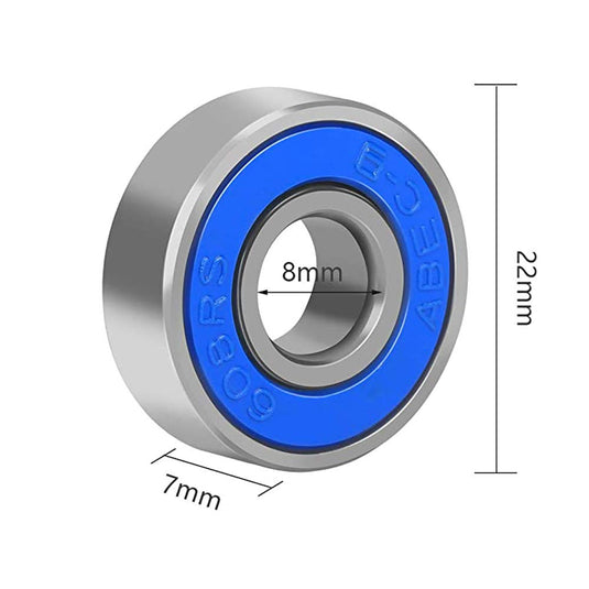 Rybtd 20 STUKS Skateboardlagers kleurenminiatuur, Dubbel afgeschermde lagers ABEC-9 608 2RS Skateboard Lager voor Lange Skateboards Vierwielige Skates Wielen Vervangende Lager
