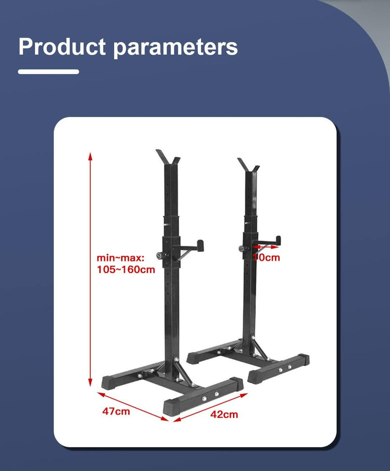 Load image into Gallery viewer, Squat rek, halterrek, halterstandaard, maximale belasting 200 kg, stalen frame, verstelbare hoogte, 105-160cm. Ideaal voor spier-, squat- en bankoefeningen
