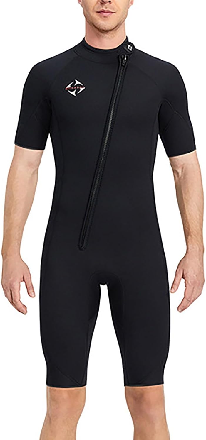 Laden Sie das Bild in Galerie -Viewer, Heren wetsuit 3 mm neopreen met lange mouwen en ritssluiting – duikpak – surfpak
