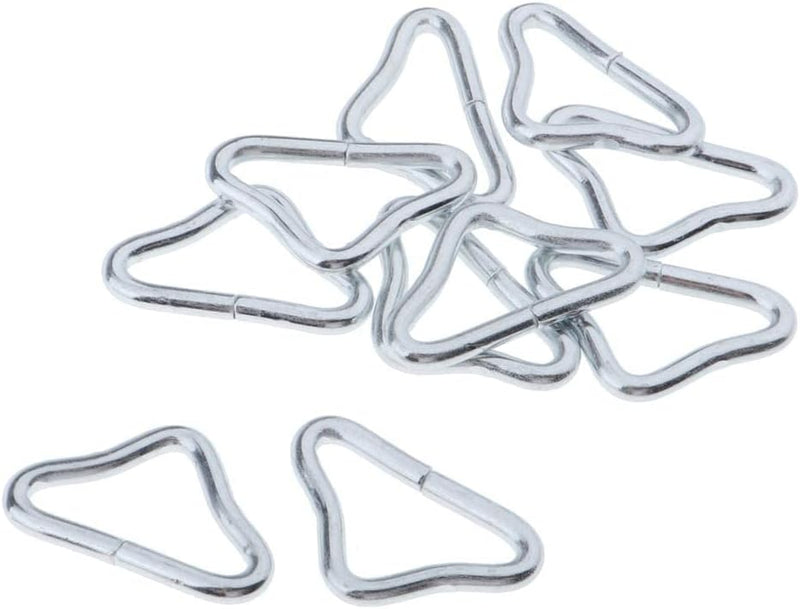Laden Sie das Bild in Galerie -Viewer, Trampoline driehoeksringen 10 stuks 38 mm van verzinkt staal – V-ringen – trampoline accessoires
