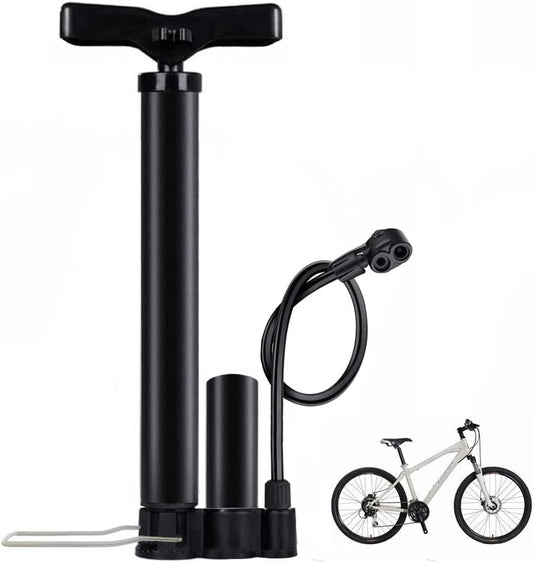 High Pressure Bike Floor Pump, Bicycle Pump, Bike Pump, Stand Pump 160PSI with Presta &Schrader Valves, Bike Air Pump with Ball Pump Needle for Bike Basketball