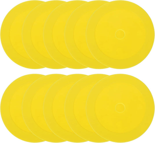 Vloermarkers 10 stuks 15,5 cm antislip wit – platte trainingskegels – voetbal basketbal accessoires