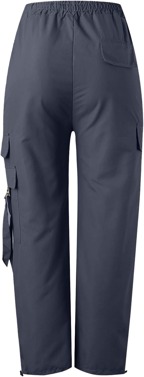 Laden Sie das Bild in Galerie -Viewer, Dames baggy cargobroek met wijde pijpen trekkoord en zakken – streetwear broek – joggingbroek
