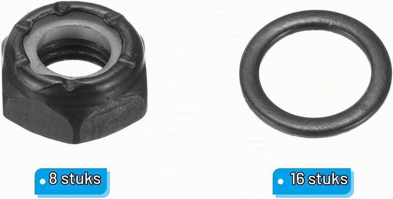 Chargez l'image dans la visionneuse de la galerie, Skateboard borgmoeren en spacers set – truck as hardware – longboard skateboard accessoires
