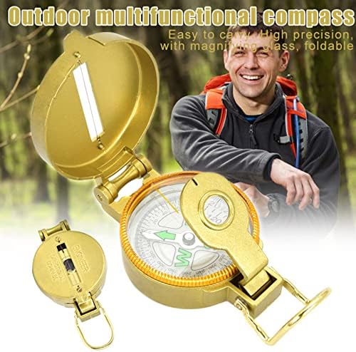 ARFUKA Kompas Wandelen Backpacken Kompas Pocket Kompas Lensatisch Kompas Handheld Kompas voor Wandelen Camping Navigatie Survival Backpacken Orienteering Goud