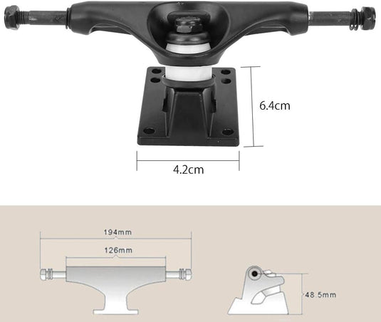 Skateboard trucks set van 2 voor longboard