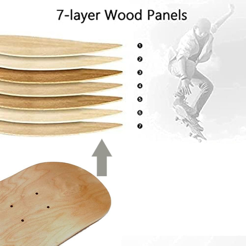 Chargez l'image dans la visionneuse de la galerie, Blanco skateboard decks set van 2 hout 80 cm
