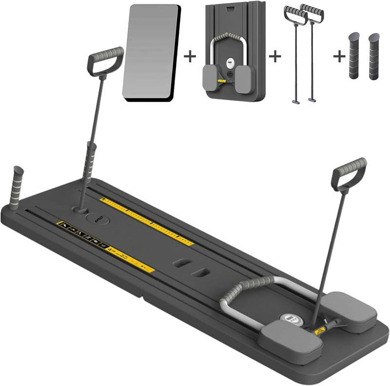 Load image into Gallery viewer, Opvouwbaar pilates board 4-in-1 met ab roller en weerstandsbanden – buikspiertrainer – pilates trainer
