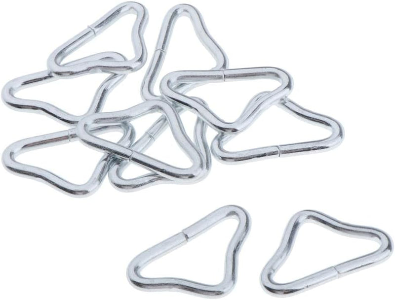 Laden Sie das Bild in Galerie -Viewer, Trampoline driehoeksringen 10 stuks 38 mm van verzinkt staal – V-ringen – trampoline accessoires
