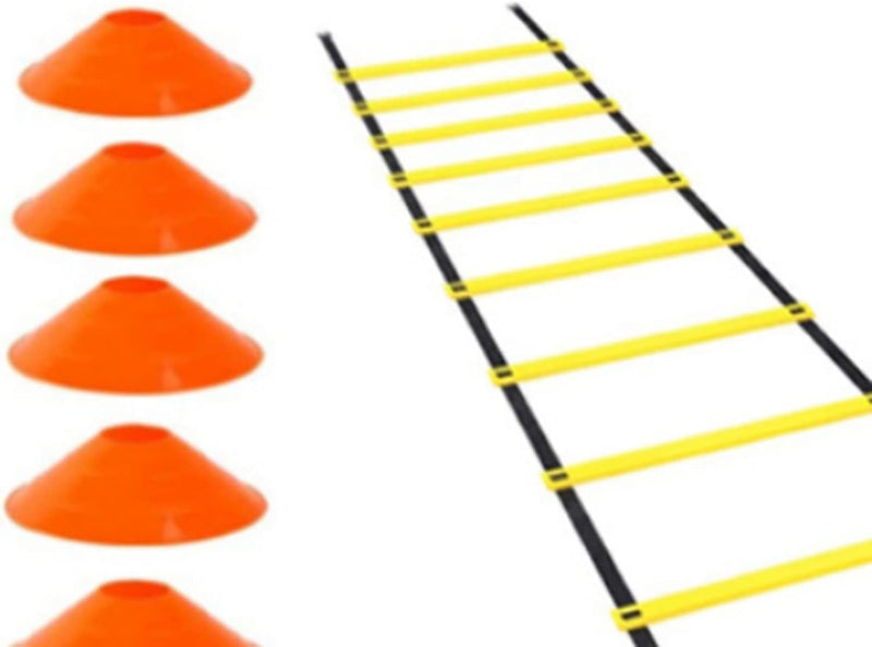 Chargez l'image dans la visionneuse de la galerie, Agility ladder 6 meter met 12 sporten en 10 pionnen – coördinatieladder – snelheidstraining
