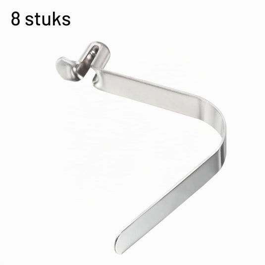 Veerklemmen voor telescopische buizen 8x5,5 mm (8 stuks) - Kajak peddel borgpennen - Tentpaal borgclips staal