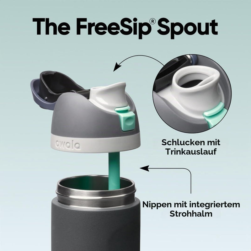 Load image into Gallery viewer, Owala FreeSip Isolierte Edelstahl-Trinkflasche, 710ml, Iced Breeze

