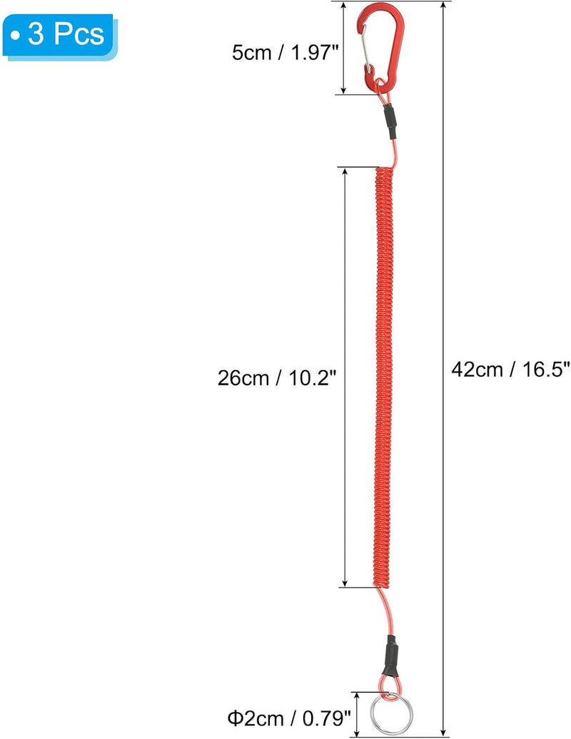 Chargez l'image dans la visionneuse de la galerie, Spiraalkoorden 3 stuks uitschuifbaar tot 150 cm met clip groen – veiligheidslijnen – outdoor accessoires
