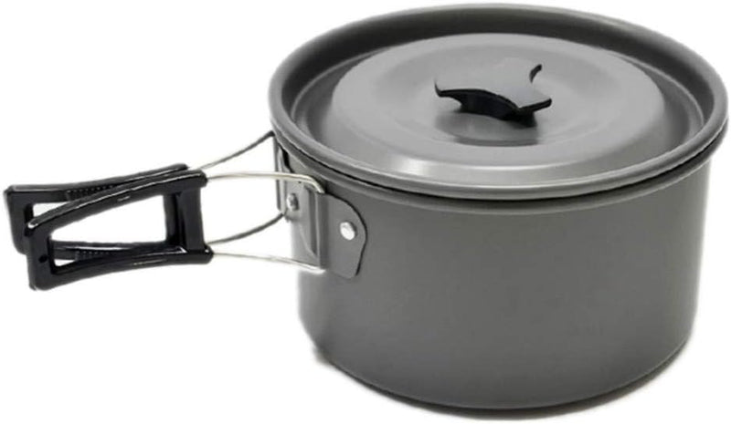 Load image into Gallery viewer, JZK Camp Cookware 2-3 People Set, Pan Pot Teapot Lightweight Outdoor Portable Camping Cooker Set for Trekking Hiking BBQ Picnic Campfire
