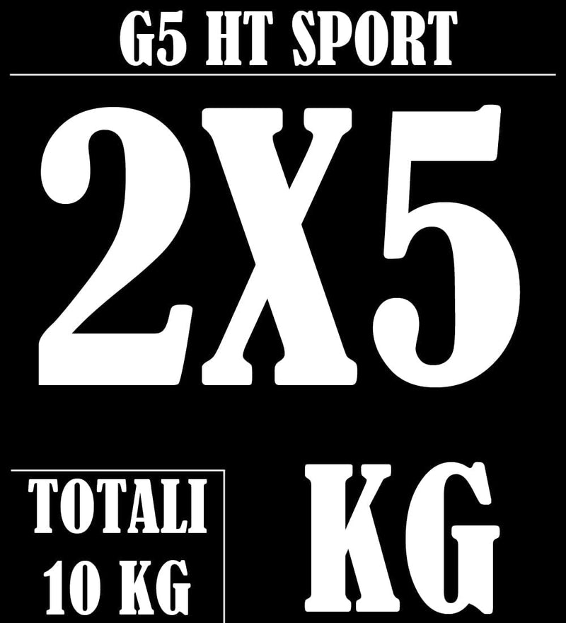 Laad afbeelding in Galerijviewer, Rubberen gietijzeren schijven G5 HT SPORT Ø gat 25 mm voor sportschool en thuisgymnastiek van 0,5 tot 20 kg voor stuur en halters
