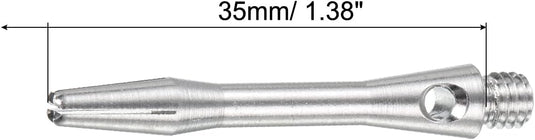 Dartschachten 9 stuks 35 mm van aluminium zilver – 2BA dart shafts – dart accessoires