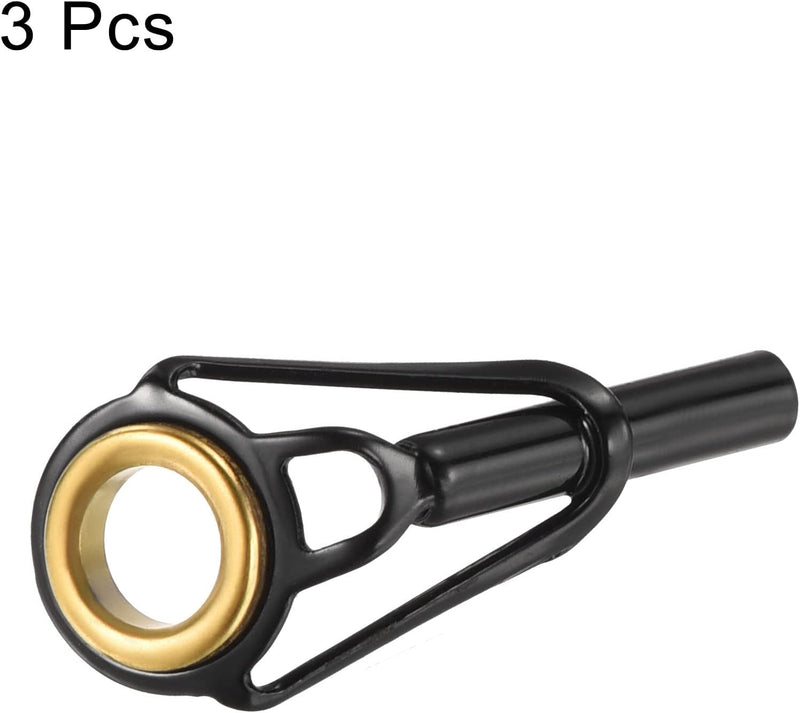 Laad afbeelding in Galerijviewer, Hengel topogen 3 stuks 1 mm van roestvrij staal zwart-goud – hengeltop reparatieset – visaccessoires
