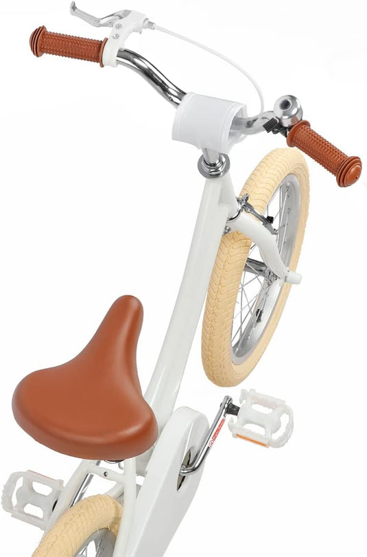 Breed kinderfietszadel bruin voor fietsen van 12 tot 20 inch