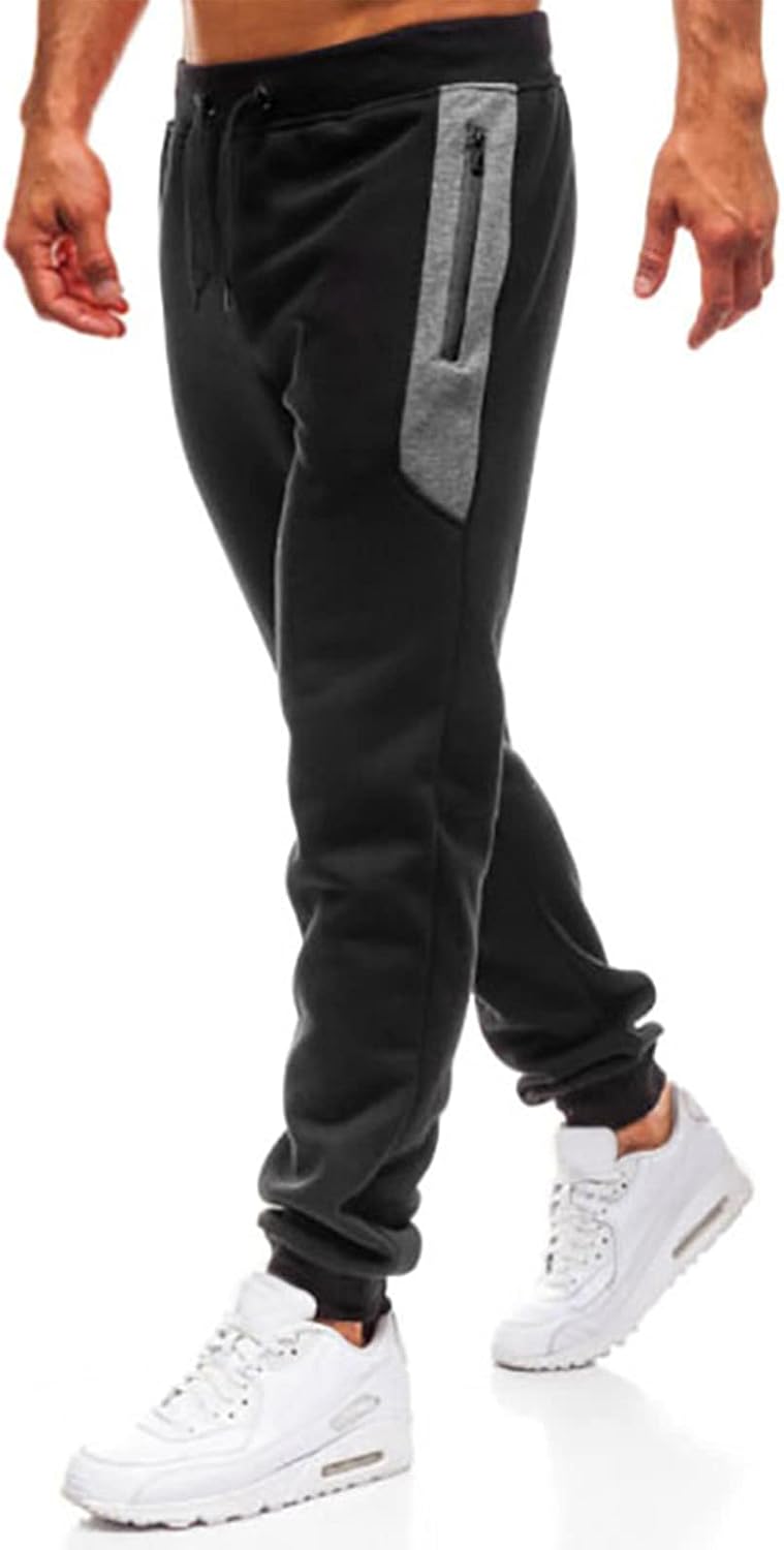 Laad afbeelding in Galerijviewer, Heren joggingbroek van katoenmix met zakken en print – sportbroek – trainingsbroek
